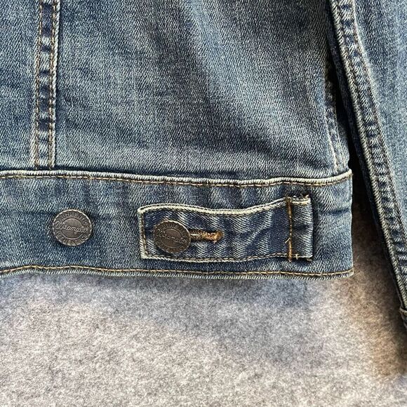 NWT WRANGLER X COLOSSEUM Oklahoma Jean Jacket Women's Large Blue Sooners OU New - Picture 16 of 16